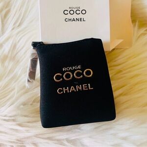 CHANEL Rouge Coco Black and Gold Pouch